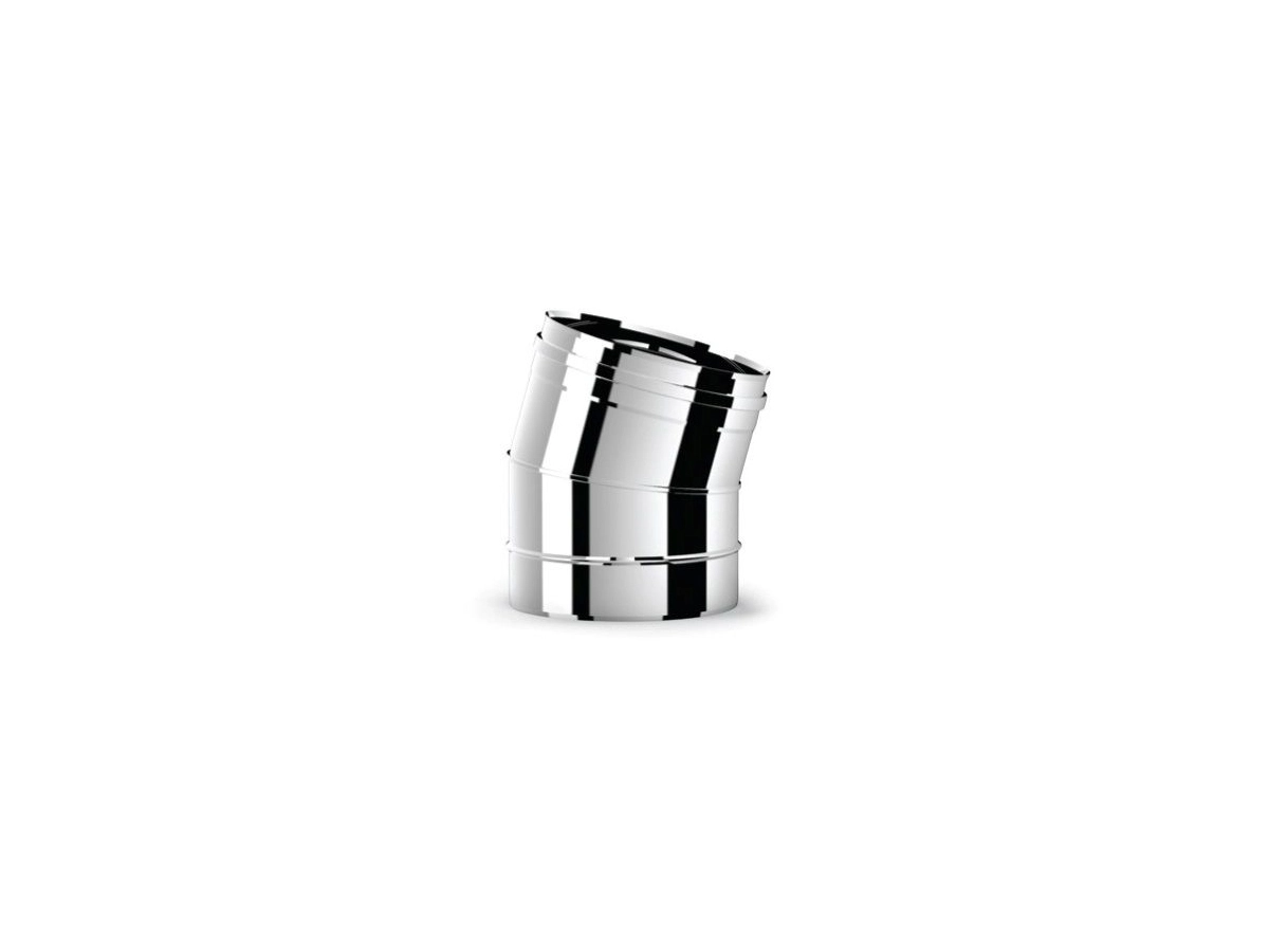Угол дымоходный 15° SOLINOX d.150 (inox 304)