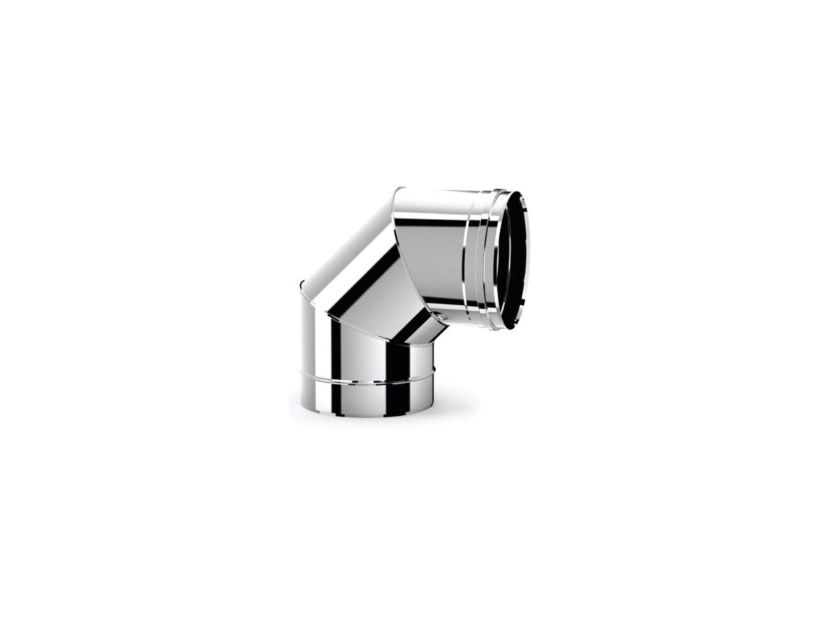 Угол дымоходный 90° SOLINOX d.180 (inox 304)