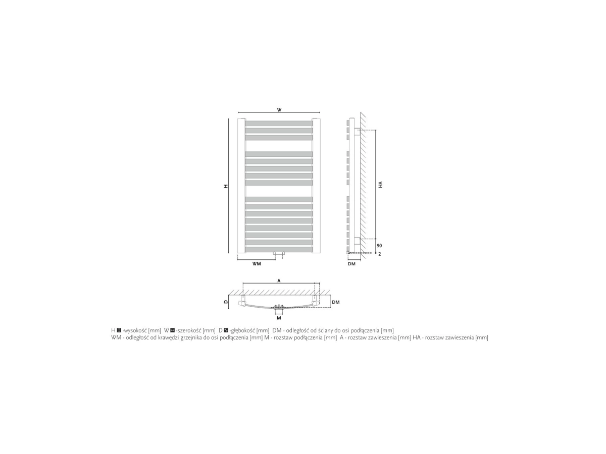 Uscator de prosoape design GORGIEL NADIR W AD-W 70/55