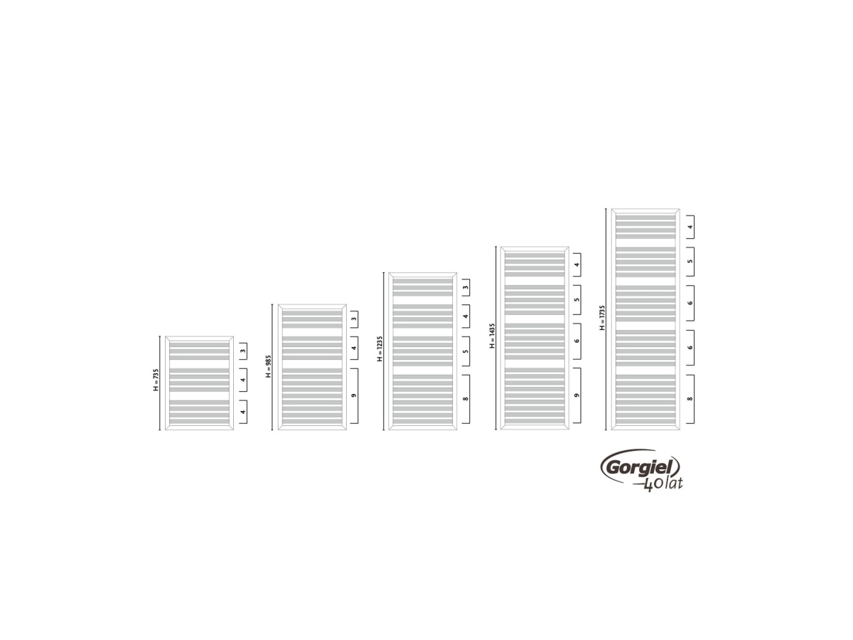 Uscator de prosoape design GORGIEL ANGU/R AAN/R 75/55
