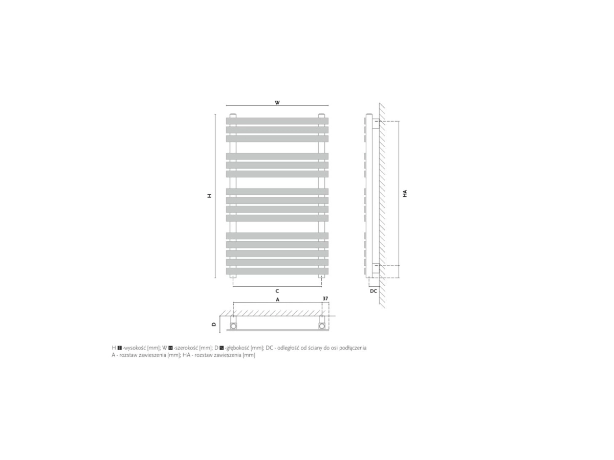 Uscator de prosoape design GORGIEL CAREX ACA 70/50