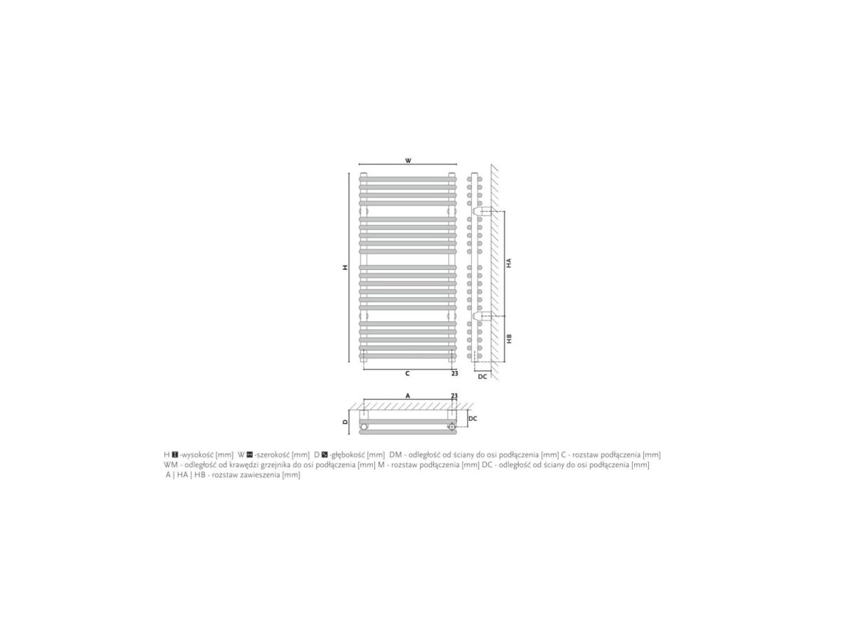 Uscator de prosoape design GORGIEL MARS AR2 70/50