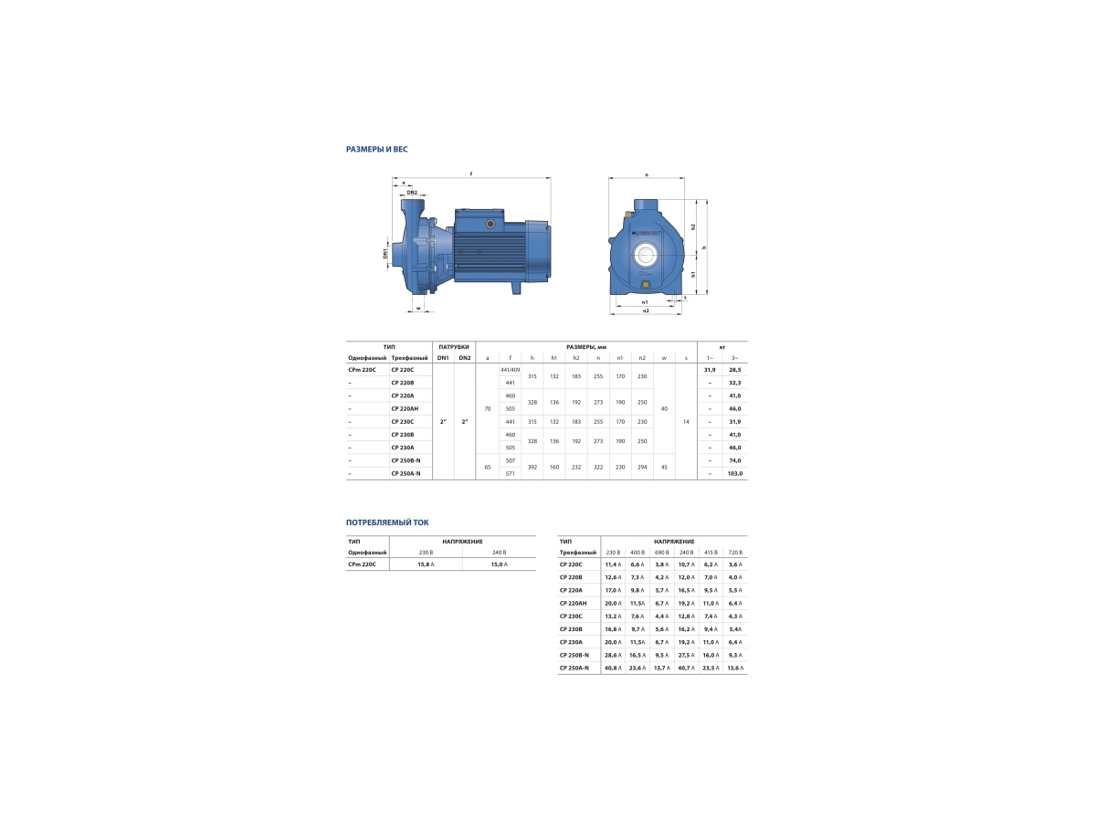 Центробежный электронасос Pedrollo CP 220C