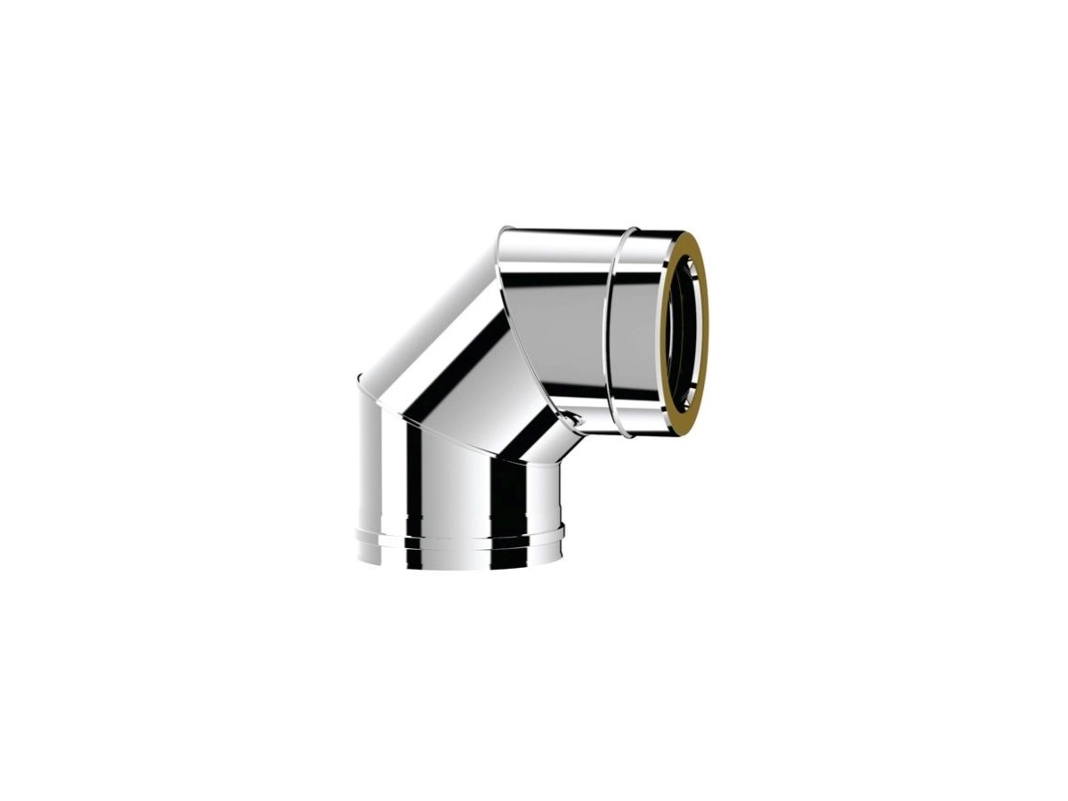 Угол дымоходный утепленный 90° SOLINOX d.200-250 (inox 304/304)
