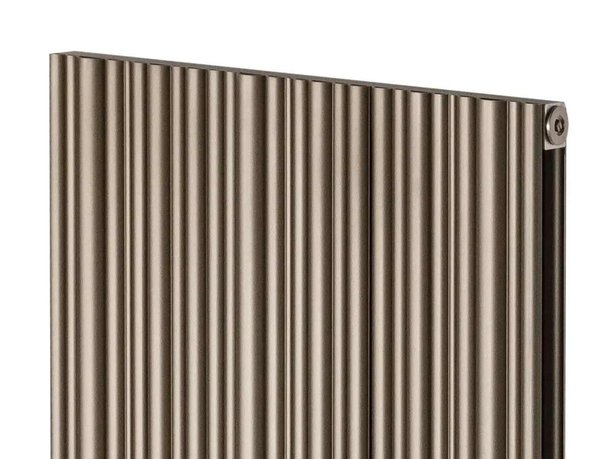 Calorifer decorativ LOJIMAX, colectia BAMBOO DOUBLE inaltimea 300 mm. latimea 239 mm. BRONZE MATT ANODISING