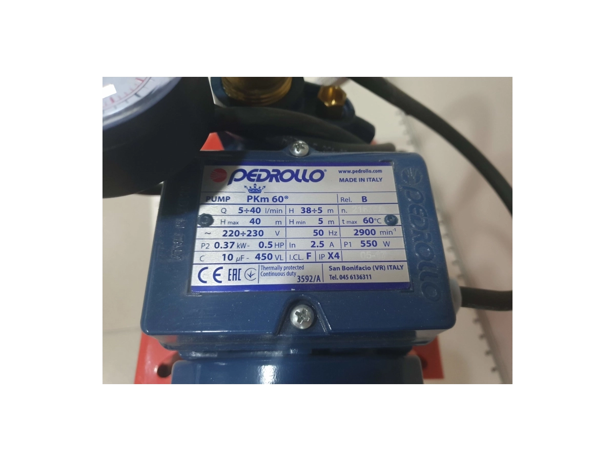 Гидрофор Pedrollo PKm60-24CL (до 8м, 0,37kW) без защиты