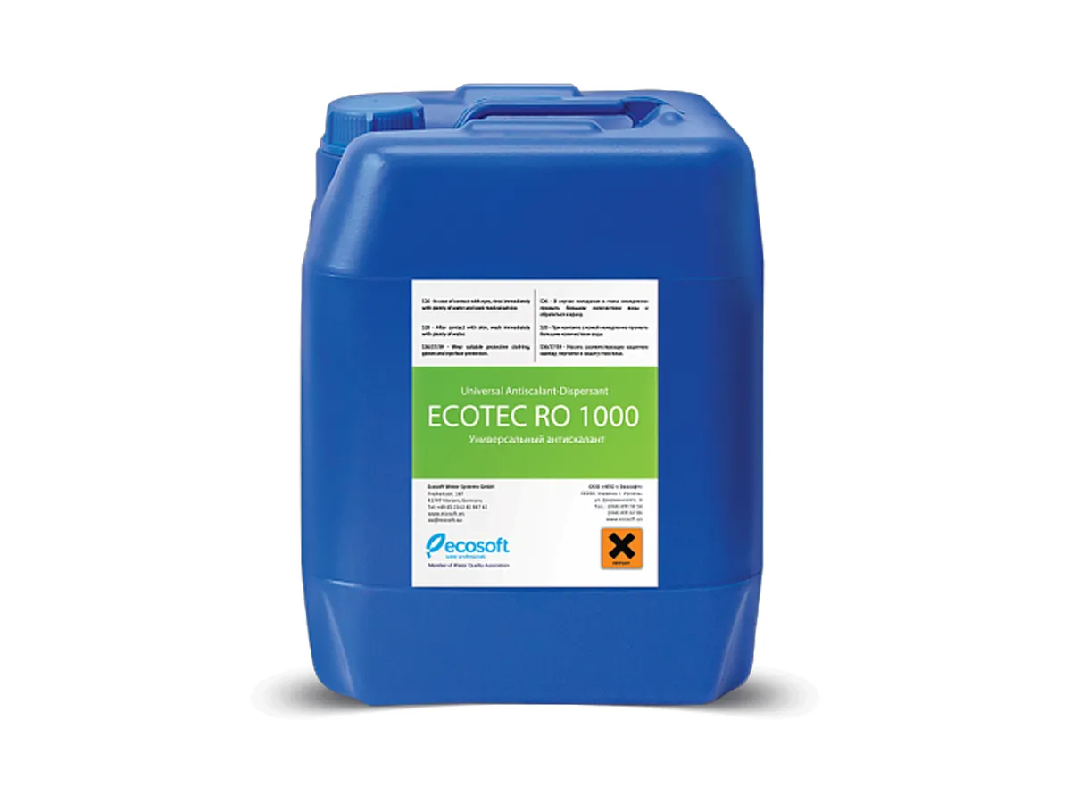 Антискалант-диспергент ECOSOFT ecotec RO 1000, канистра 10 kg