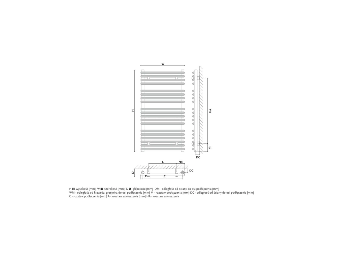 Uscator de prosoape design GORGIEL MARS AR1 70/50
