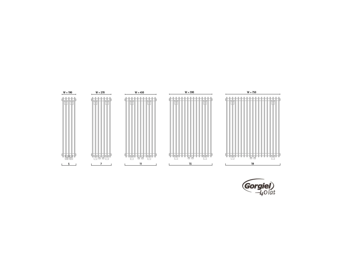 Radiator design GORGIEL IBERIS V AIB V 100/20