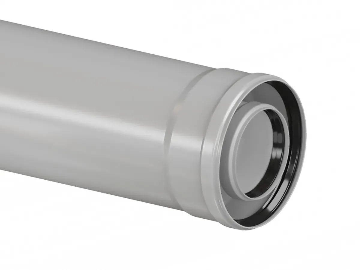 Prelungire coaxială pentru coș de condens D 80/125 mm, L 1000 mm