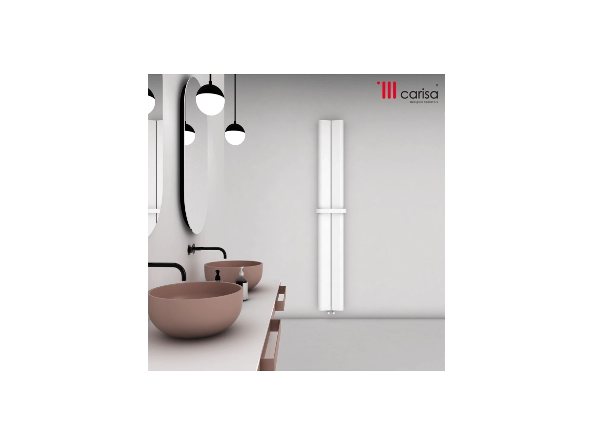 Алюминиевый дизайнерский радиатор Carisa CURVY 1800x495 White