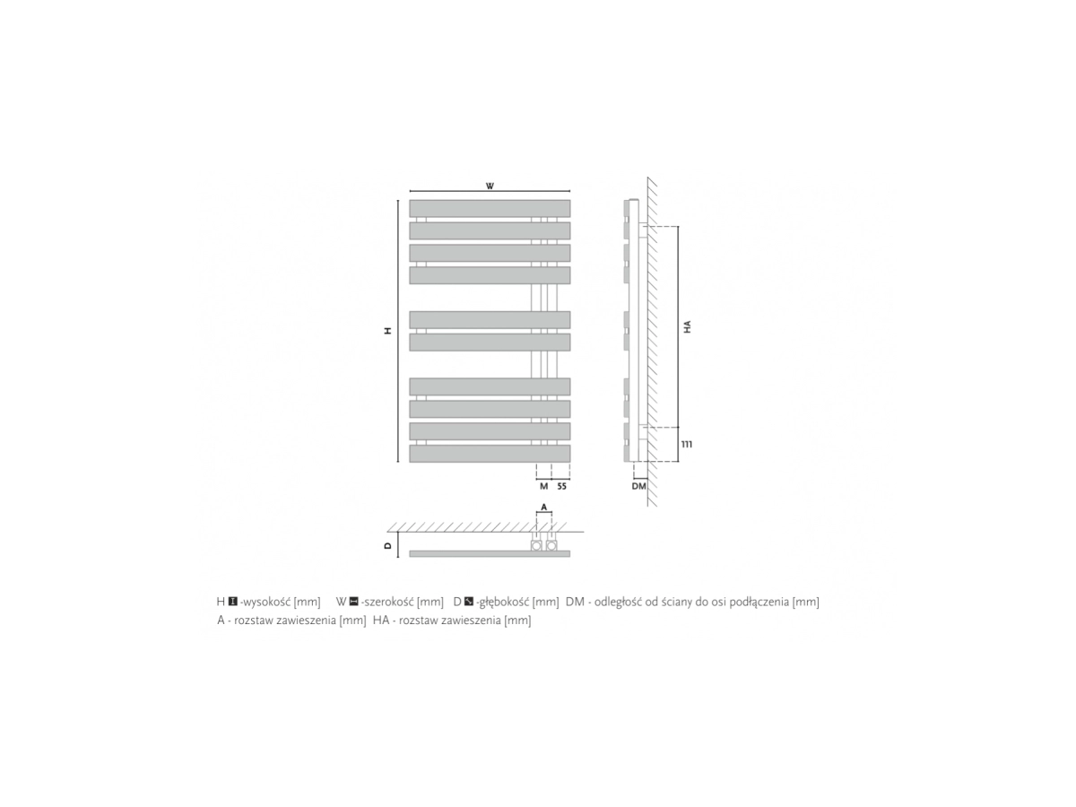 Uscator de prosoape design GORGIEL CREST ACR 80/50
