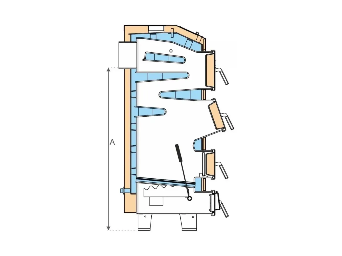 Cazan pe combustibil solid cu incarcare manuala Metal Bet Aqua Power 15 kW