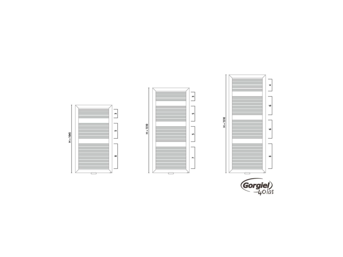 Uscator de prosoape design GORGIEL ALLIUM AAL 100/55