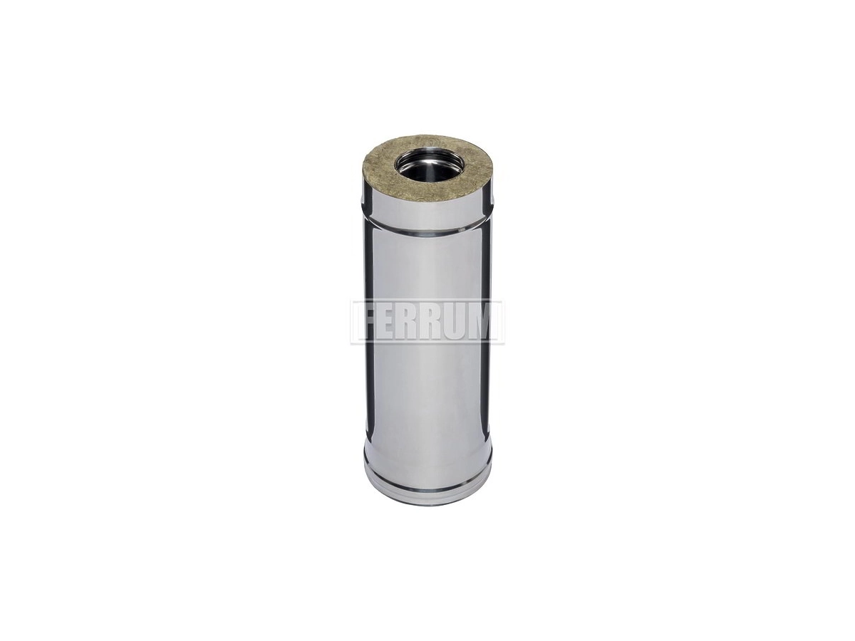 Труба дымоходная утеплённая FERRUM d.115-200 мм, L-500 мм (inox 430/0,8 мм)