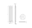 Calorifer decorativ LOJIMAX, colectia  LOVA LINE высота 300 mm. ширина 316 mm. Antracit mat