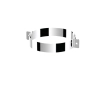 Хомут нержавеющий настенный (2 ушка) SOLINOX d.200 (inox 304)