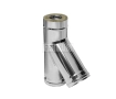 Тройник дымоходный 45° утеплённый FERRUM d.115-200 мм (inox 430/0,8 мм)
