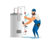 Instalarea boilerului  electric pana la 15L (sub chiuveta)