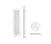 Calorifer decorativ LOJIMAX, colectia  KALSEDON высота 300 mm. ширина 280 mm. BLACK SATINE
