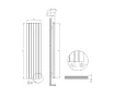 Calorifer decorativ LOJIMAX, colectia  KALSEDON DOUBLE высота 300 mm. ширина 280 mm. Antracit mat