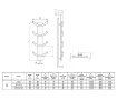 Uscator de prosoape decorativ LOJIMAX, colectia OXY inaltimea 460 mm. latimea 400 mm. Antracit mat