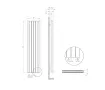 Calorifer decorativ LOJIMAX, colectie BELLA DOUBLE 300 mm. 286 mm.