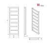 Дизайнерский полотенцесушитель из нержавейки Carisa ECLIPSE 880x500