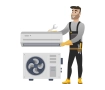 Instalarea unitatii exterioare sau interioare 7000-12000 BTU