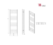 Uscator de prosoape design aluminiu Carisa MACK B 1590x500 Black