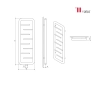 Дизайнерский полотенцесушитель из нержавейки Carisa AREN 1200x500