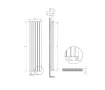 Calorifer decorativ LOJIMAX, colectia  DIAMOND DOUBLE высота 300 mm. ширина 296 mm. Antracit mat