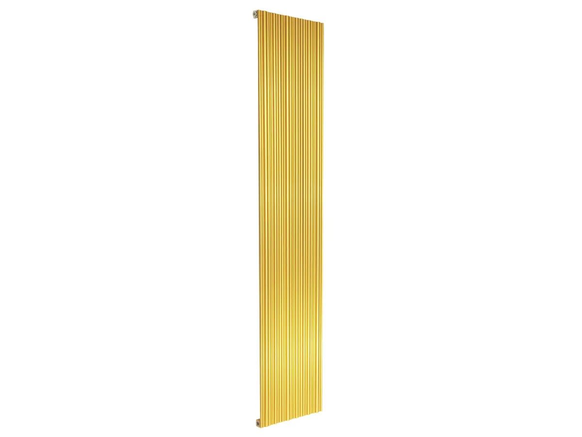 Calorifer decorativ LOJIMAX, colectia BAMBOO inaltimea 300 mm. latimea 239 mm. GOLD MATT ANODISING