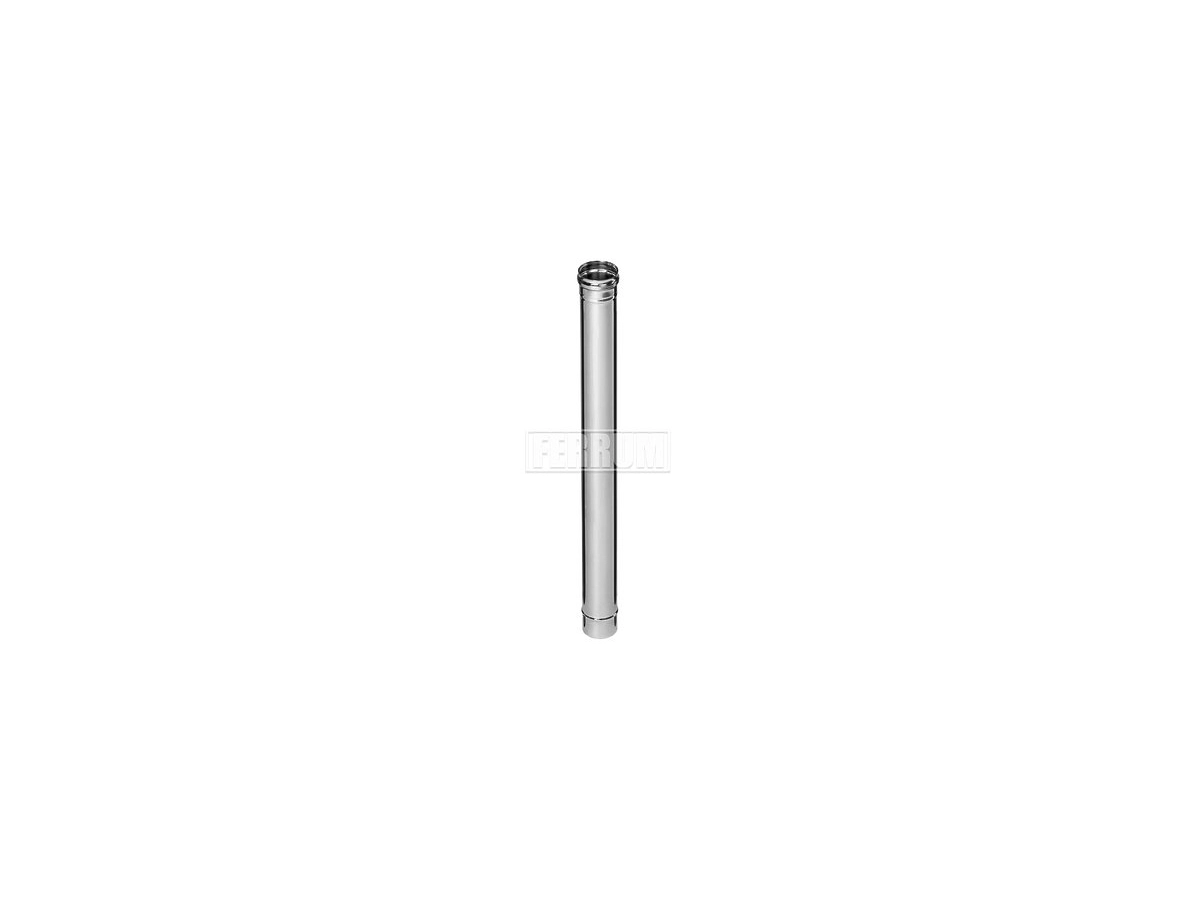 Труба дымоходная FERRUM d.115 мм, L-1000 мм (inox 430/0,5 мм)