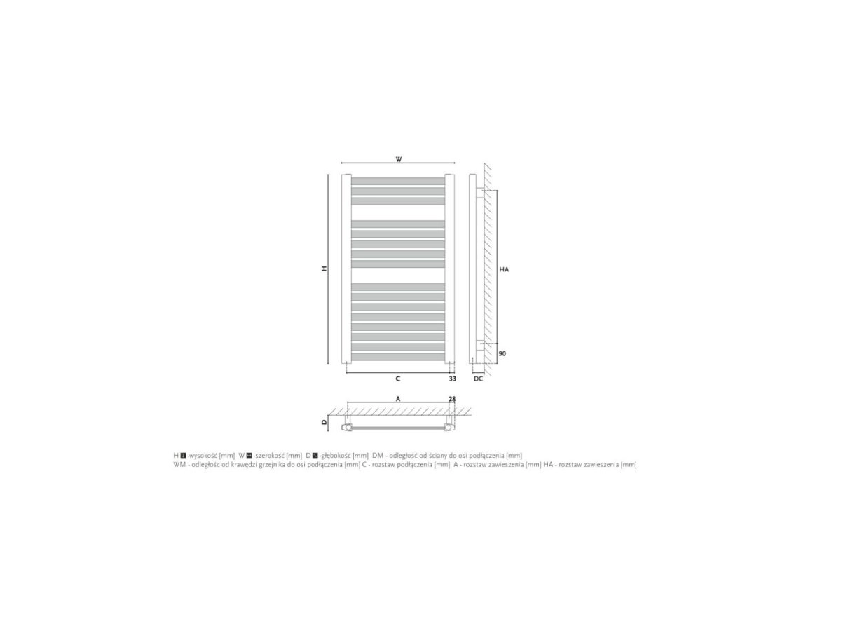 Uscator de prosoape design GORGIEL NADIR DR AD-DR 70/55