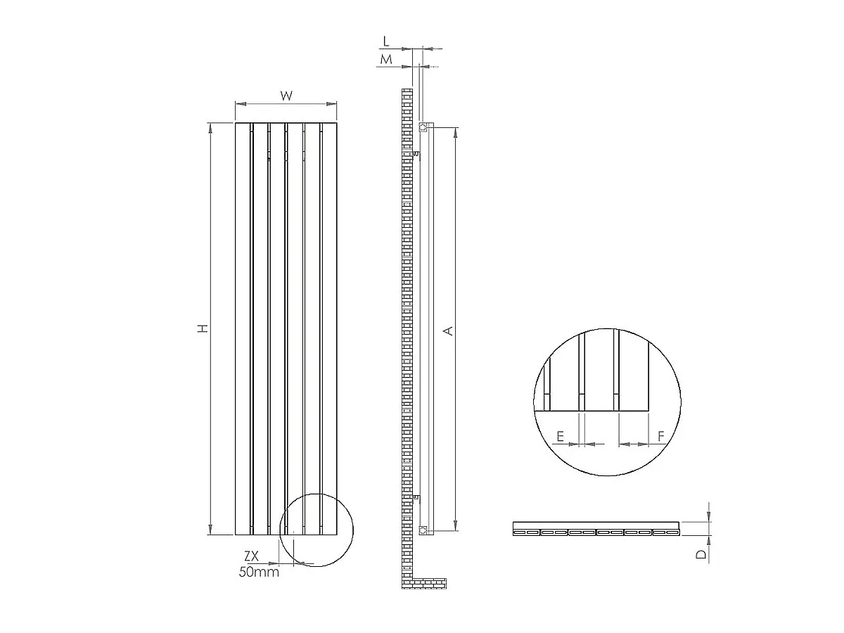 Calorifer decorativ LOJIMAX, colectia  ROYAL высота 300 mm. ширина 218 mm. Kiwi mat