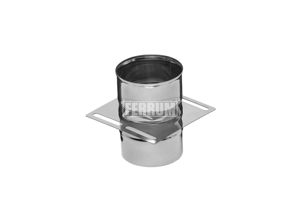 Площадка монтажная одностенная FERRUM d.130 мм (inox 430/0,8 мм)