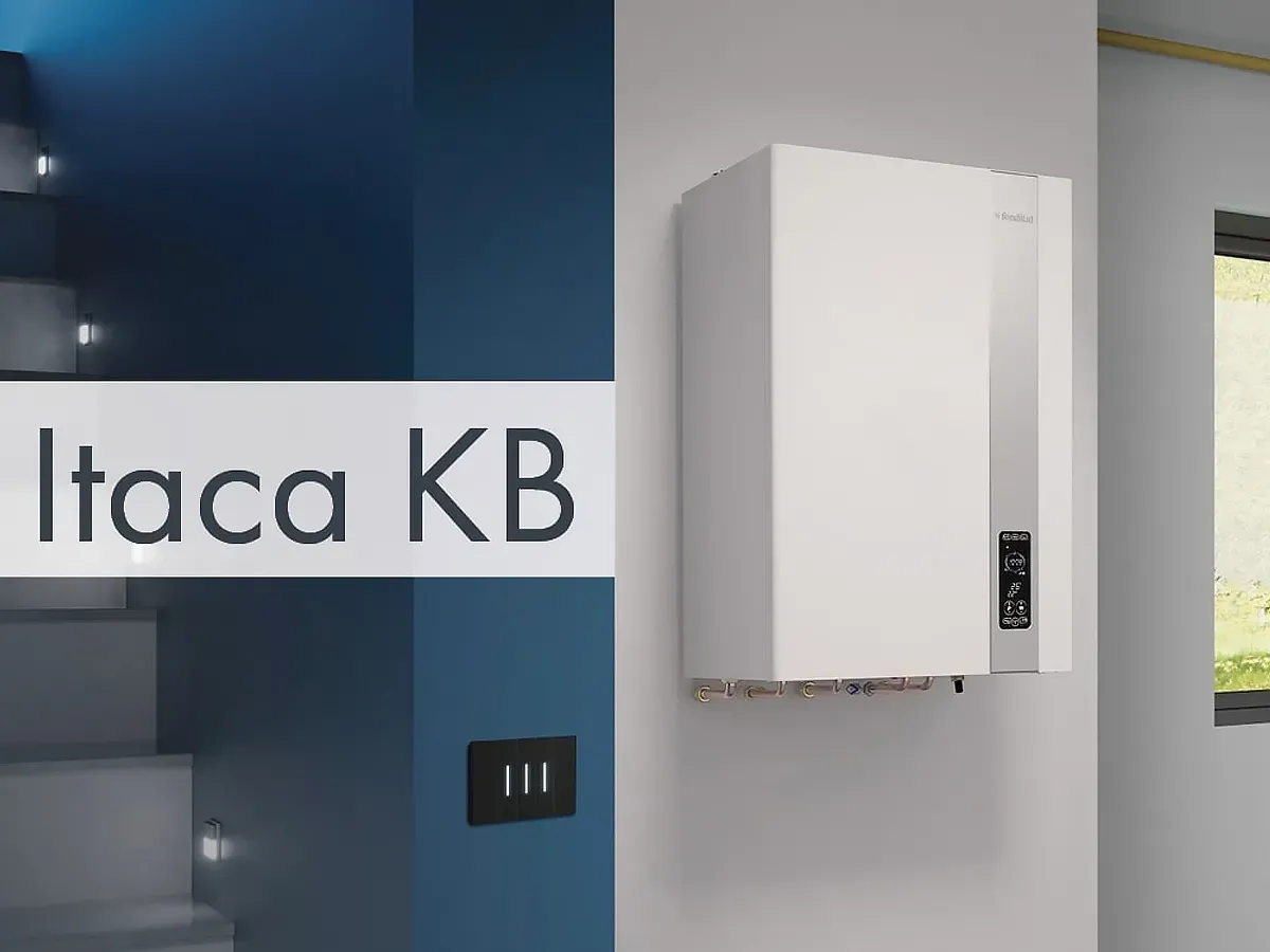 Cazan pe gaz in condensare FONDITAL ITACA Condens. KB32 kW+Cazan INOX 45l