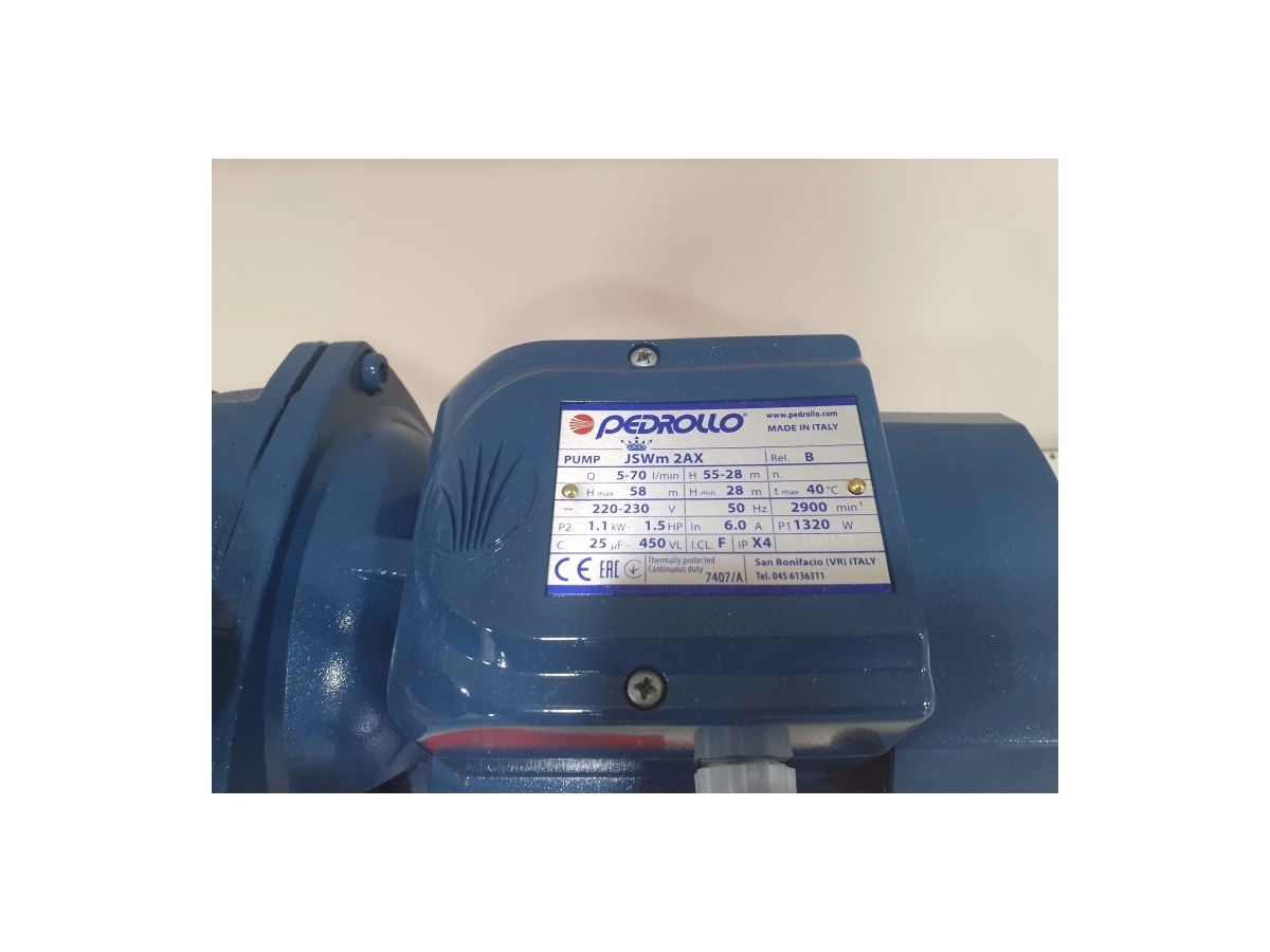 Гидрофор Pedrollo JSWm2AX (до 9м, 1,1kW) без защиты