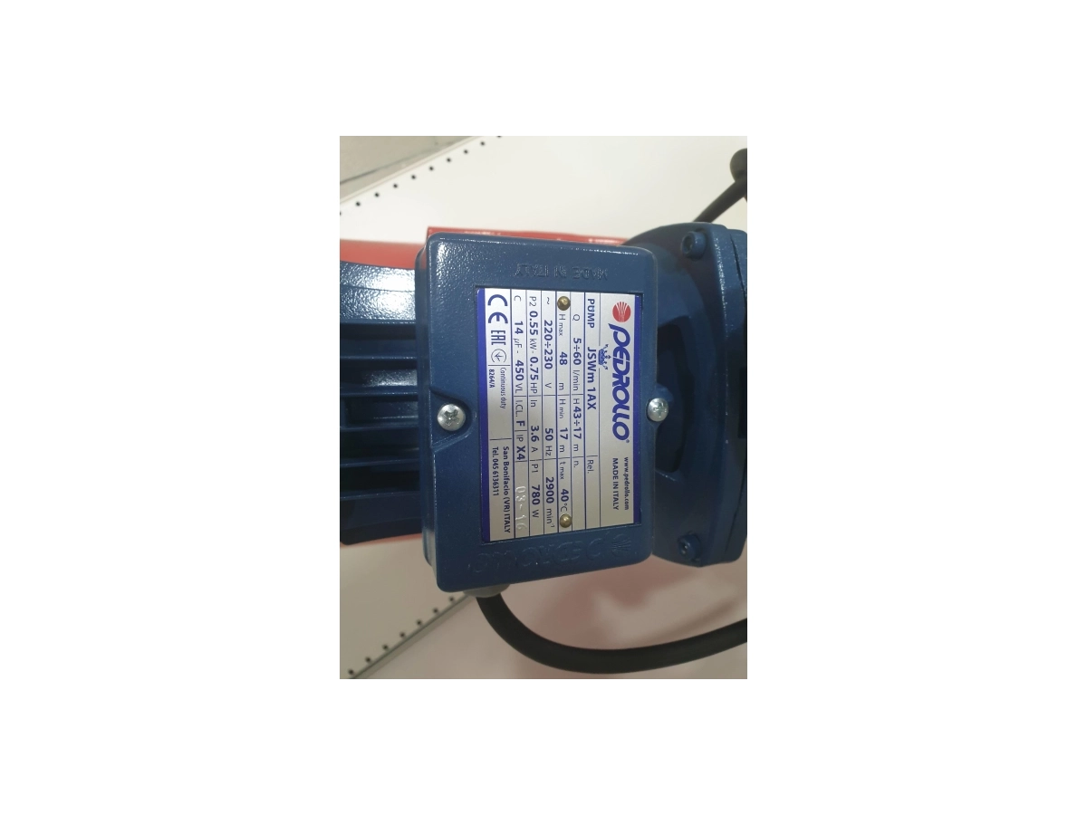 Гидрофор Pedrollo JSWm-1AX-24CL (до 9м, 0,6kW) с защитой