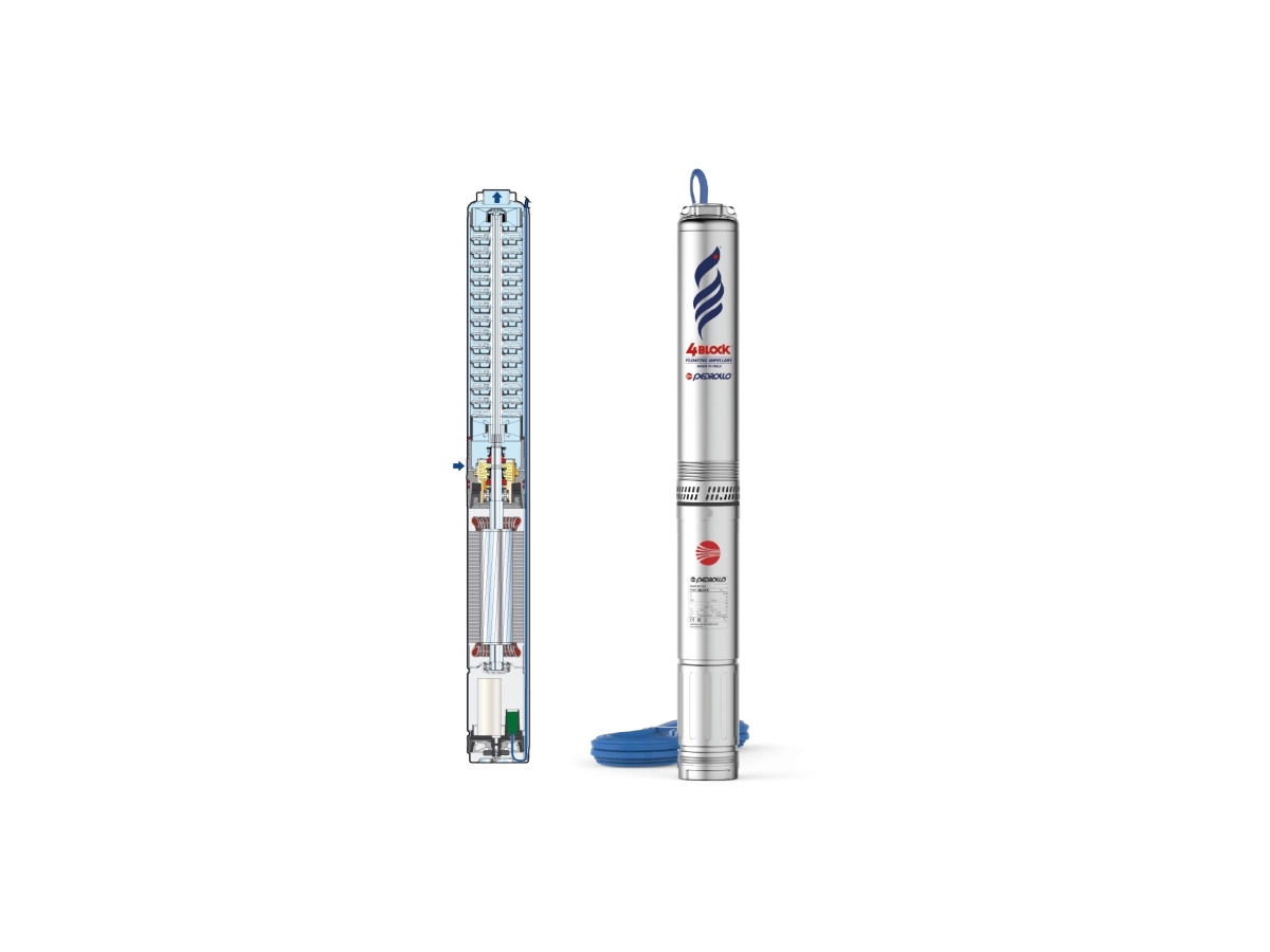 Глубинный электронасос Pedrollo 4BLOCKm2-20 до 130 м, 1,1 кВт