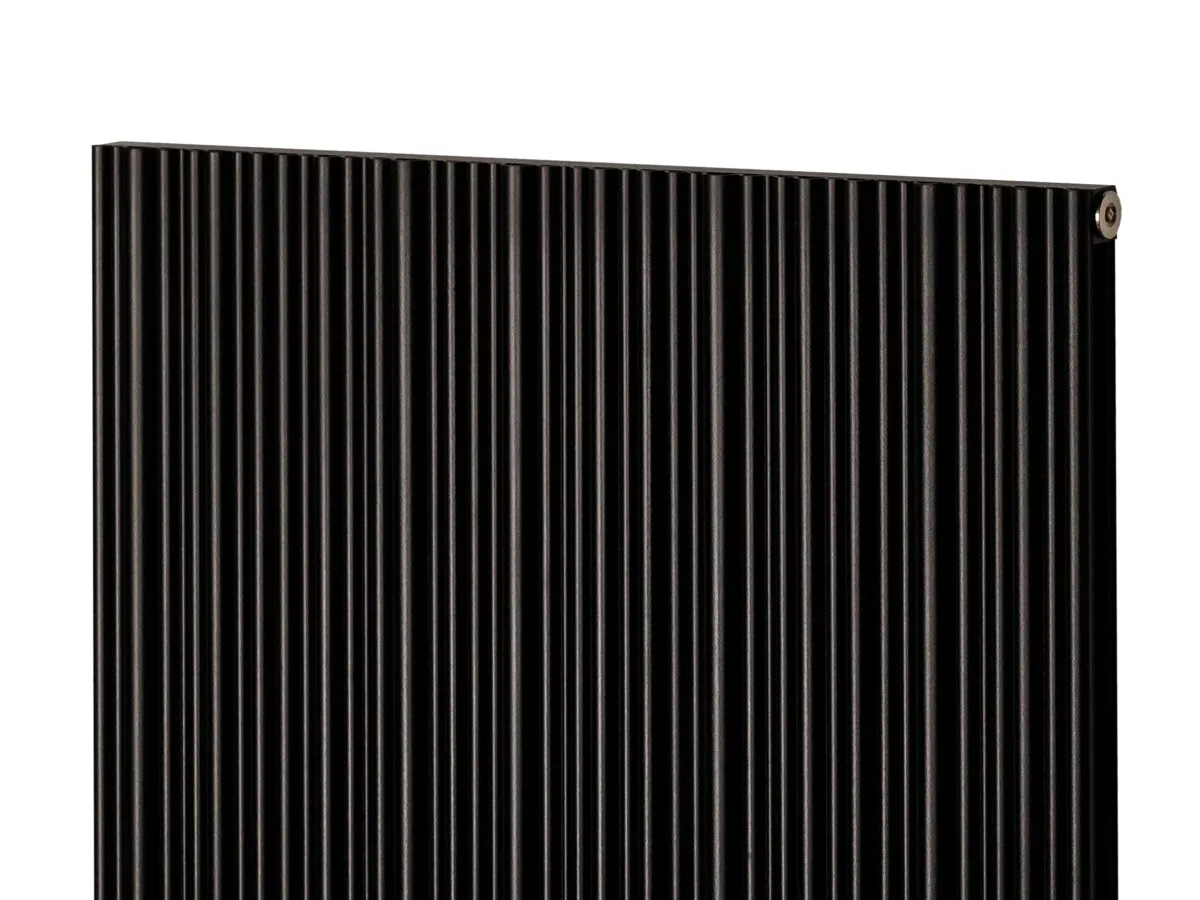 Calorifer decorativ LOJIMAX, colectia BAMBOO DOUBLE inaltimea 300 mm. latimea 239 mm. Negru mat